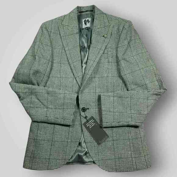 Twisted Tailor Blazer Sport Coat 40R Mens Blicking Jacket Peak Lapel Skinny Fit - Picture 1 of 10